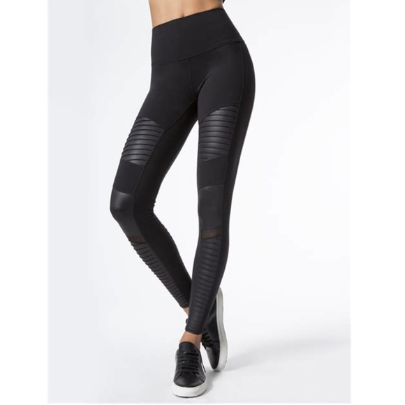 ALO Yoga Pants - 💎SOLD💎RARE ALO Black High Waist Moto Yoga Pants